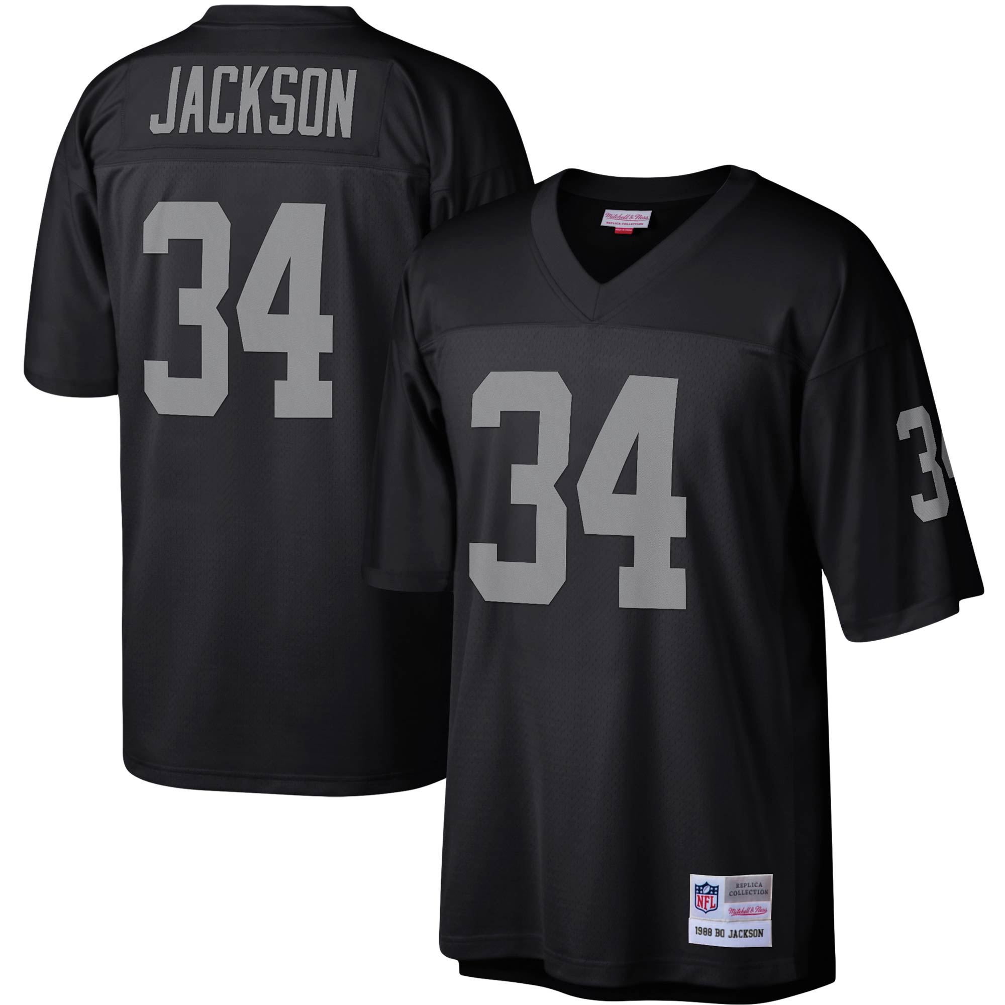 Bo Jackson Las Vegas Raiders Mitchell & Ness Legacy Replica Jersey - Black - US Jersey Mall