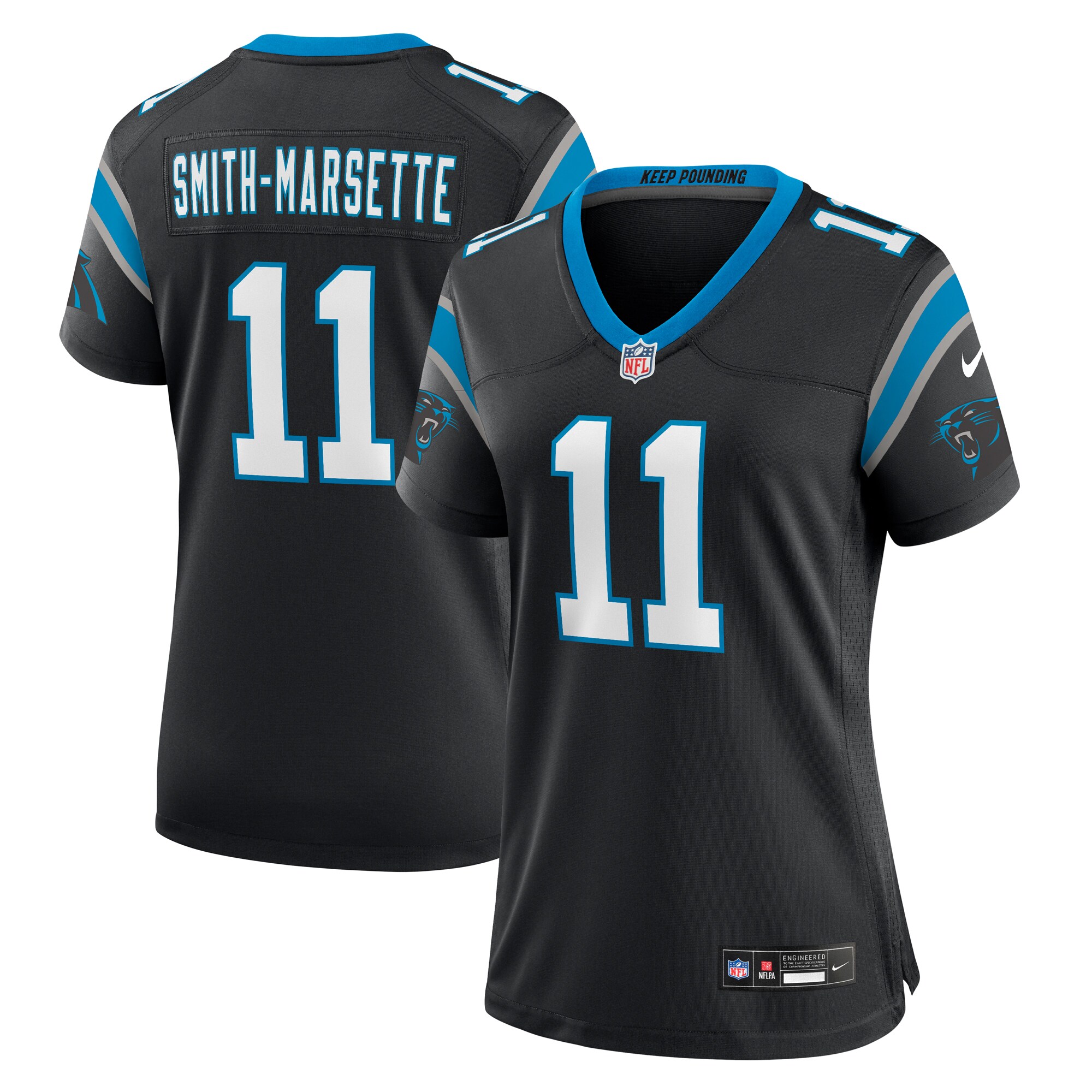 Ihmir Smith-Marsette Carolina Panthers Women's Team Game Jersey - Black - US Jersey Mall