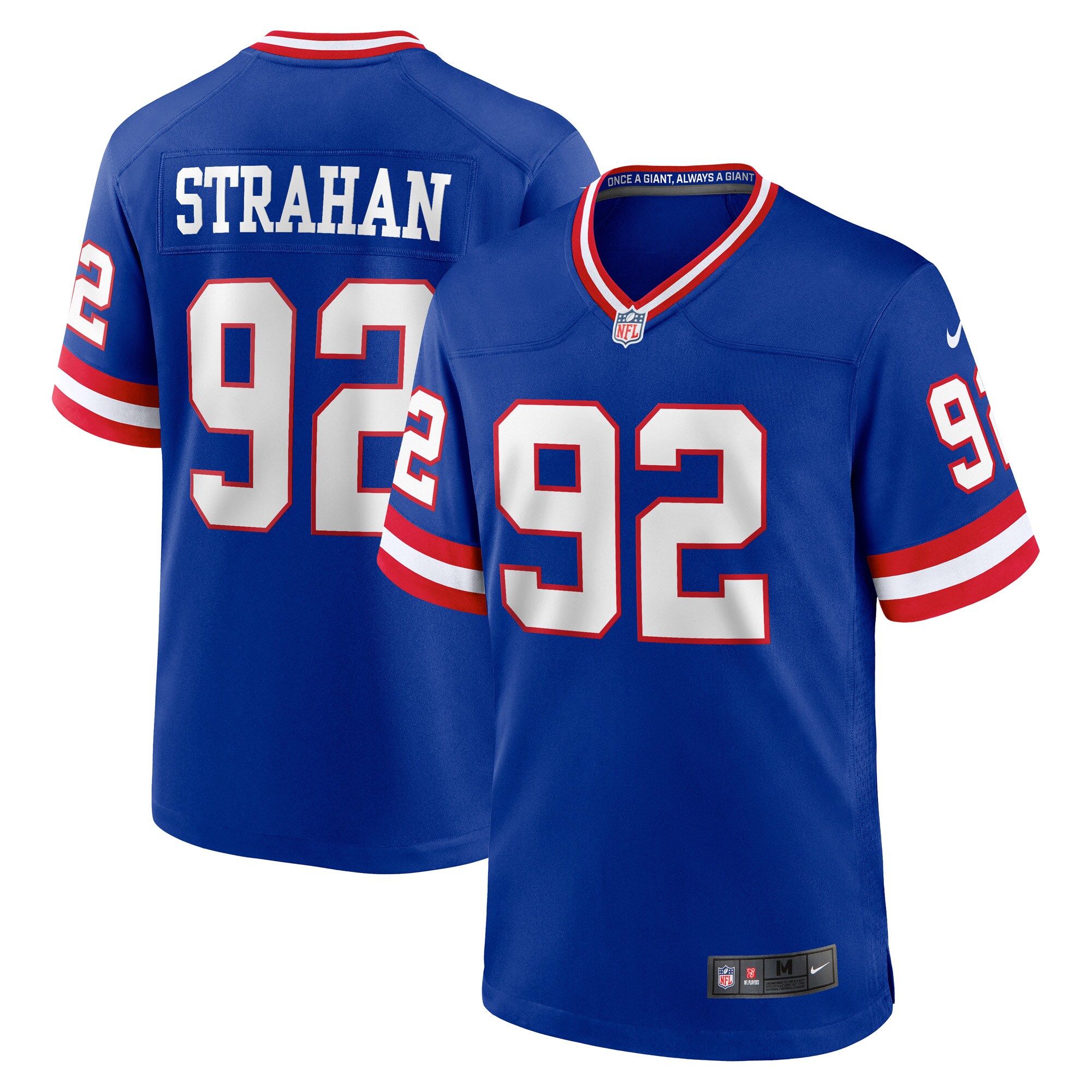 Michael Strahan New York Giants Classic Retired Player Game Jersey - Royal - US Jersey Mall