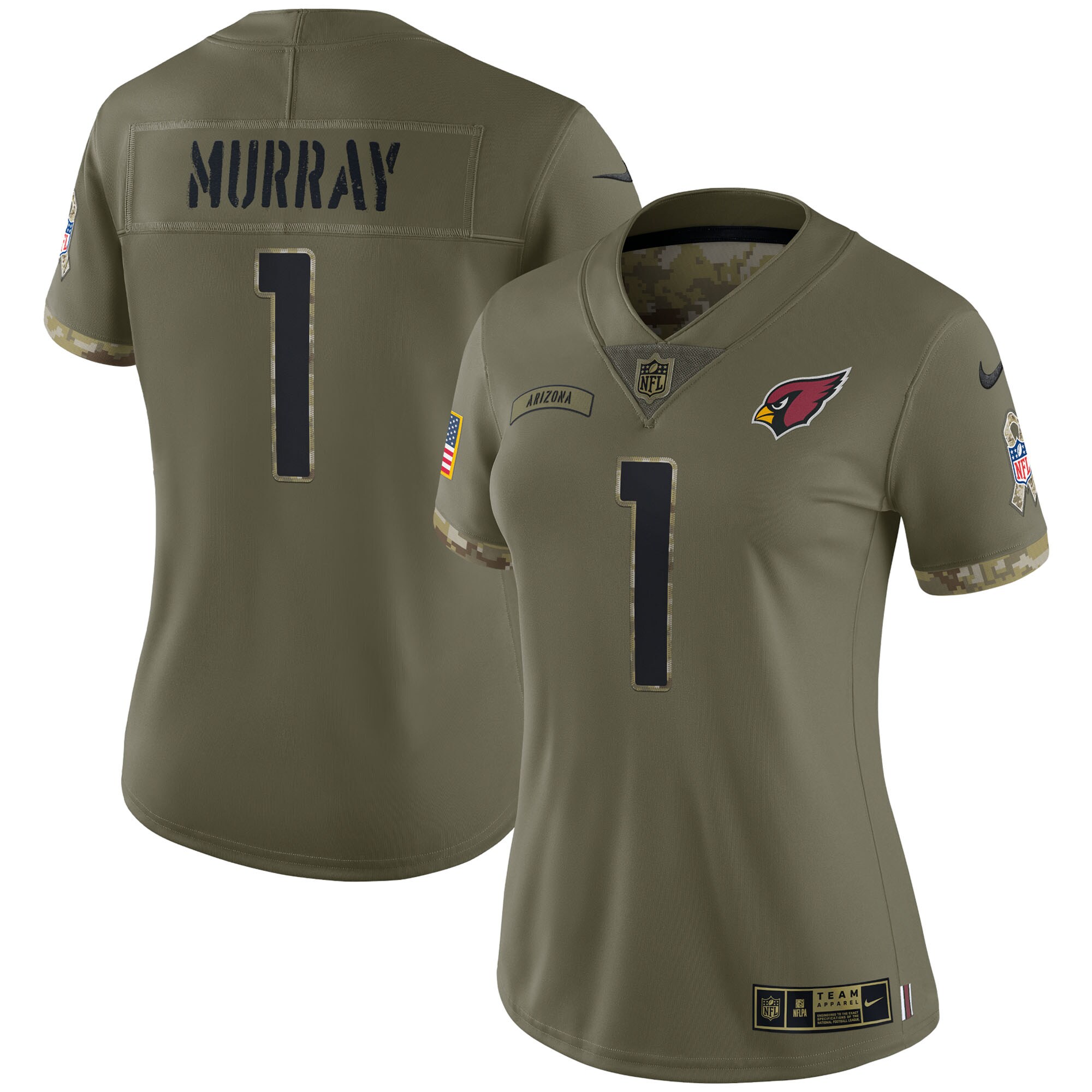 Kyler Murray Arizona Cardinals Women's 2022 Salute To Service Limited Jersey - Olive - US Jersey Mall