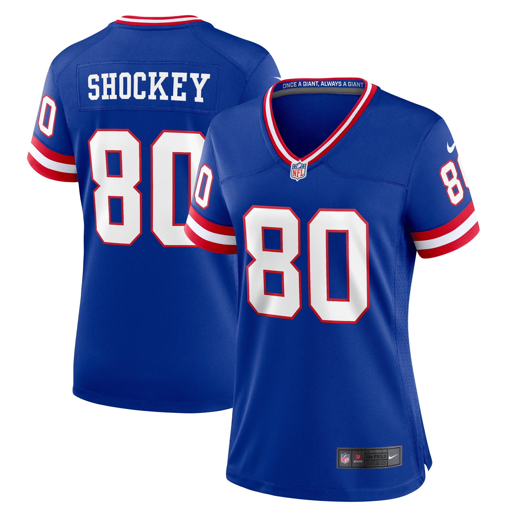 Jeremy Shockey New York Giants Women's Classic Retired Player Game Jersey - Royal - US Jersey Mall