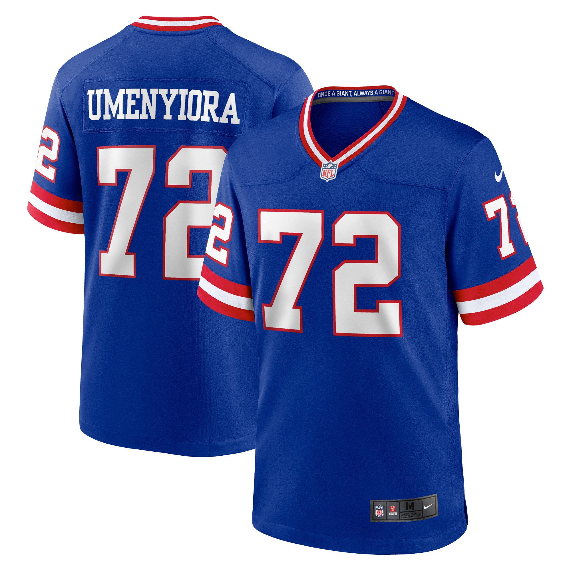 Osi Umenyiora New York Giants Classic Retired Player Game Jersey - Royal - US Jersey Mall