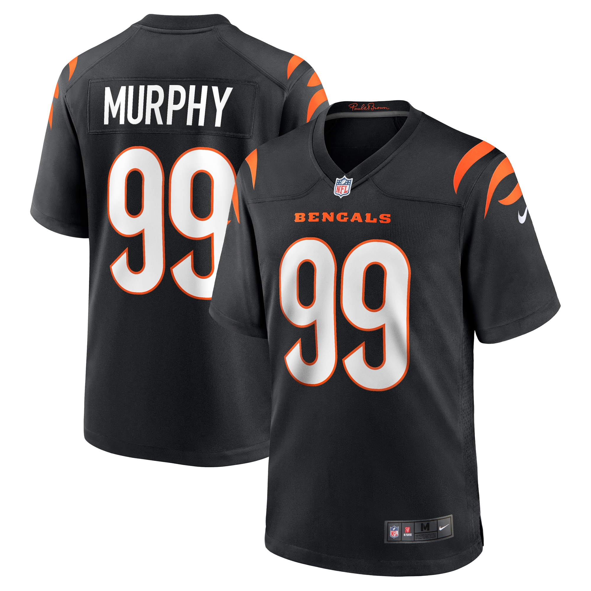 Myles Murphy Cincinnati Bengals 2023 NFL Draft First Round Pick Game Jersey - Black - US Jersey Mall