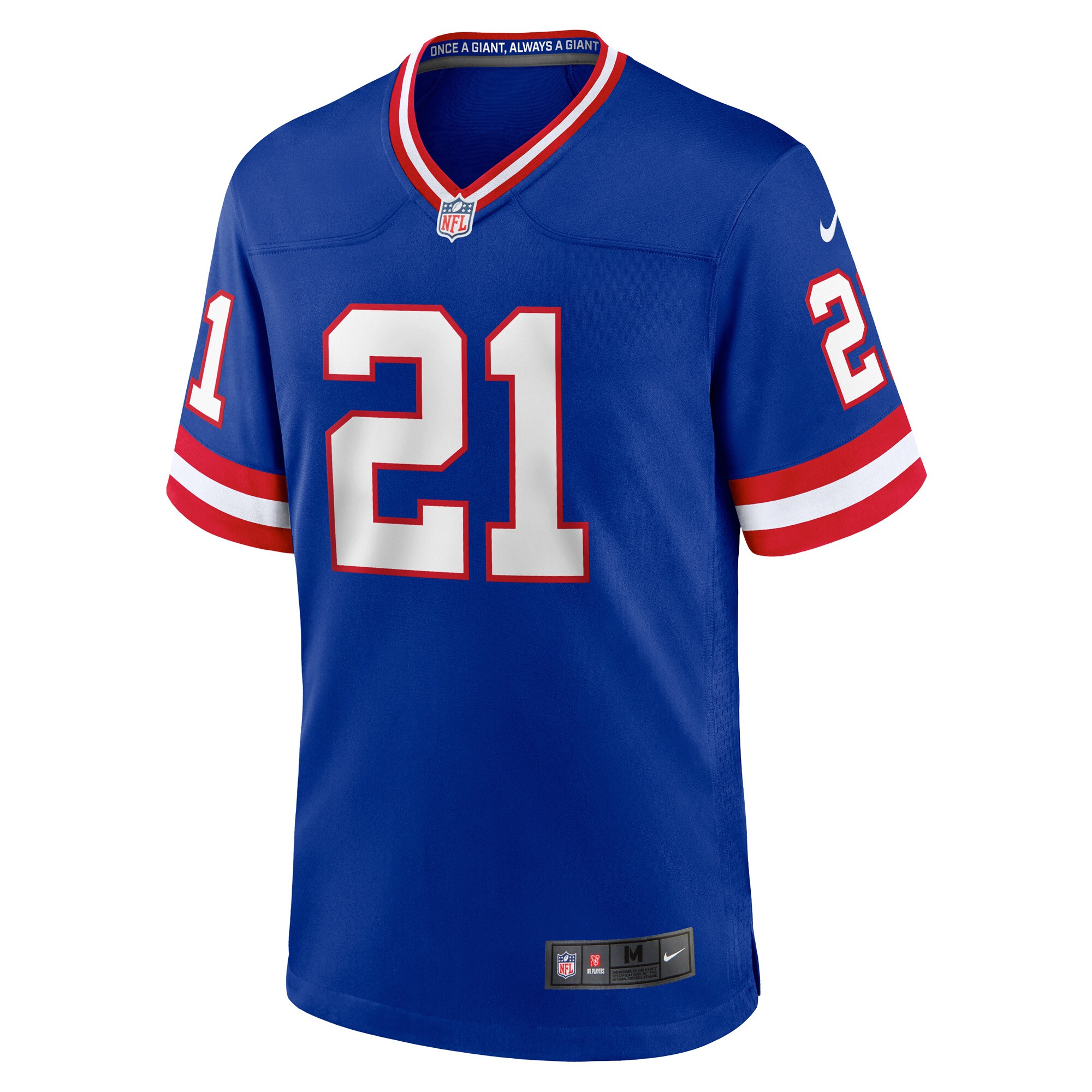 Tiki Barber New York Giants Classic Retired Player Game Jersey - Royal - US Jersey Mall