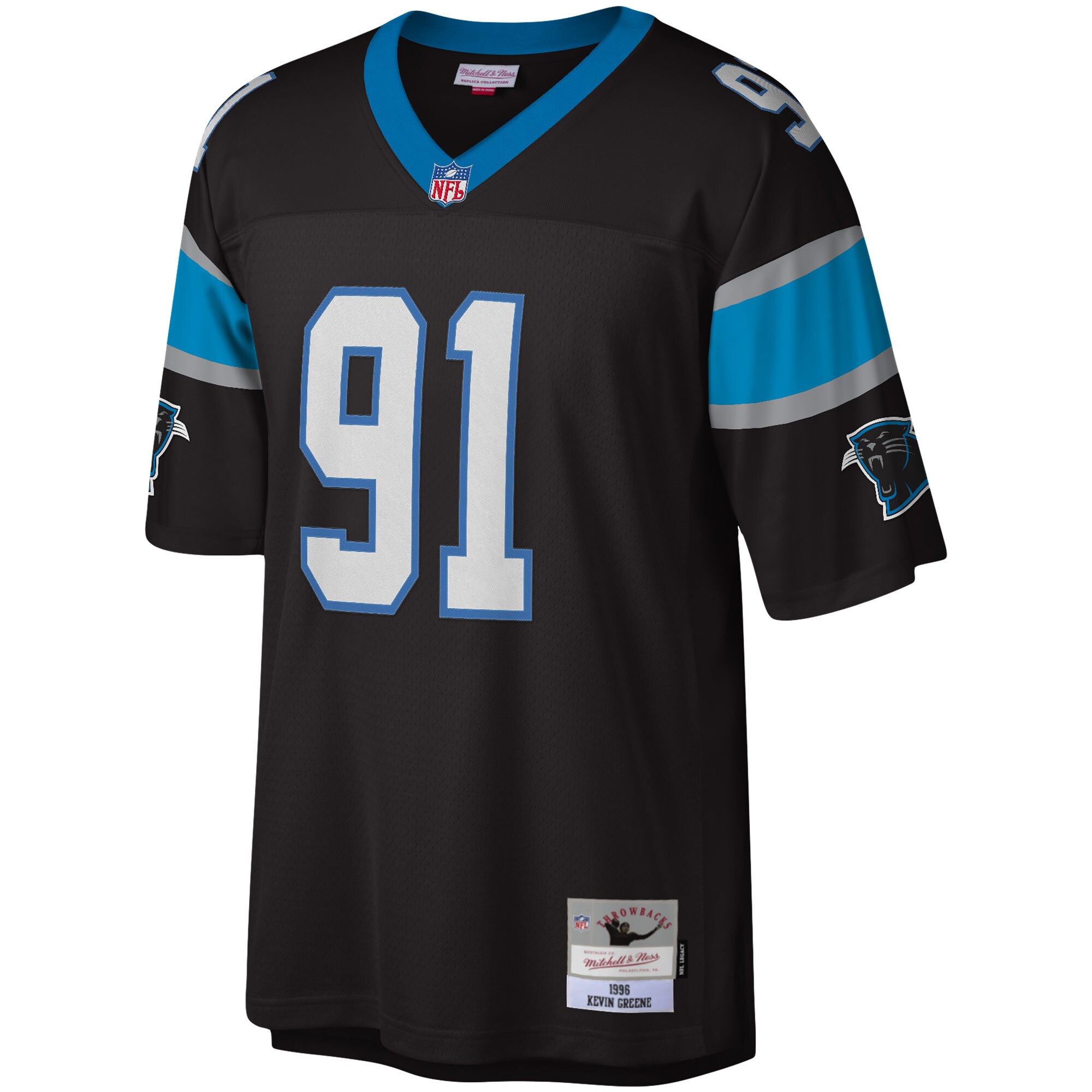 Kevin Greene Carolina Panthers Mitchell & Ness Legacy Replica Jersey - Black - US Jersey Mall
