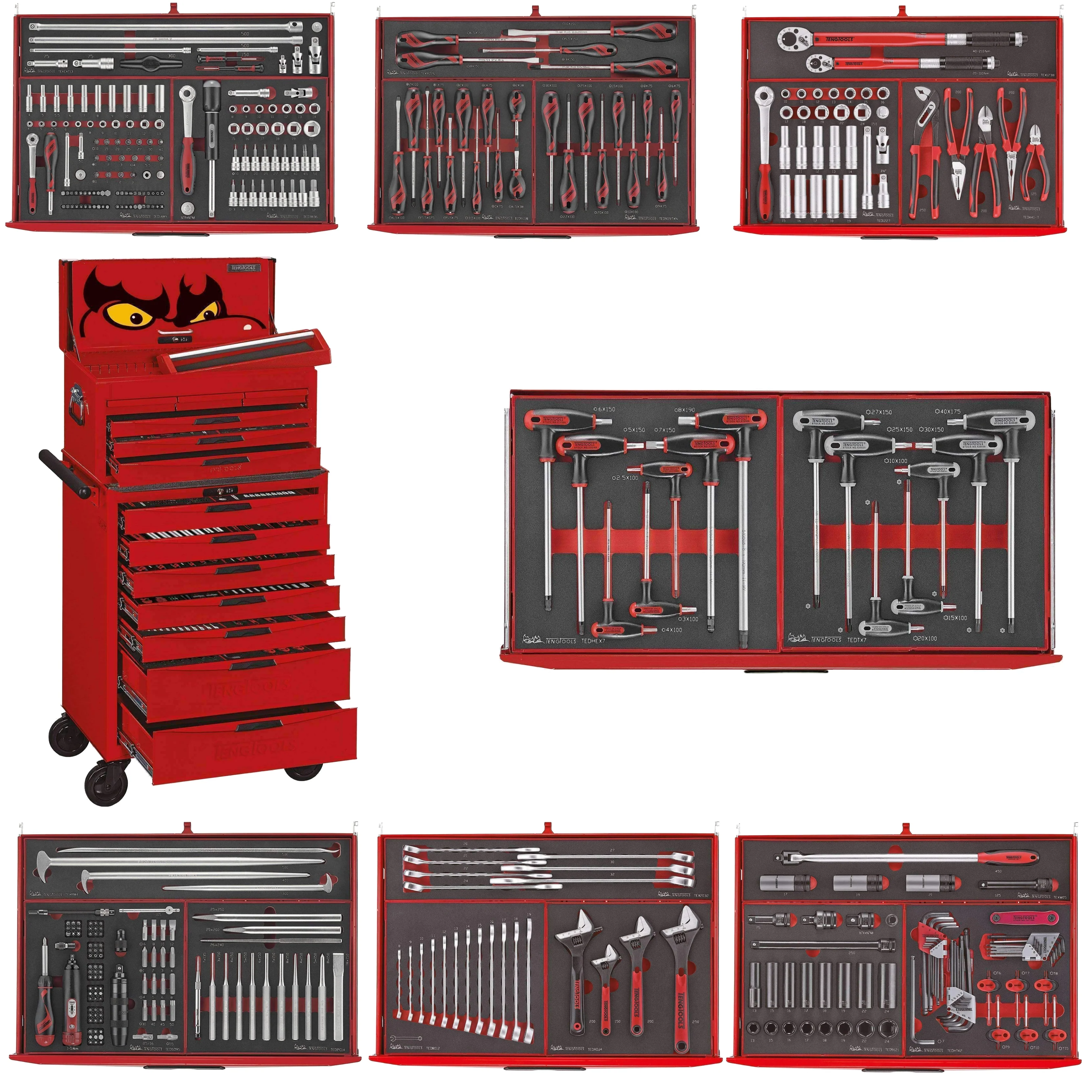 Teng Tools 417-Piece Complete Mixed EVA Foam Hand Tool Kit - TCEMM417N