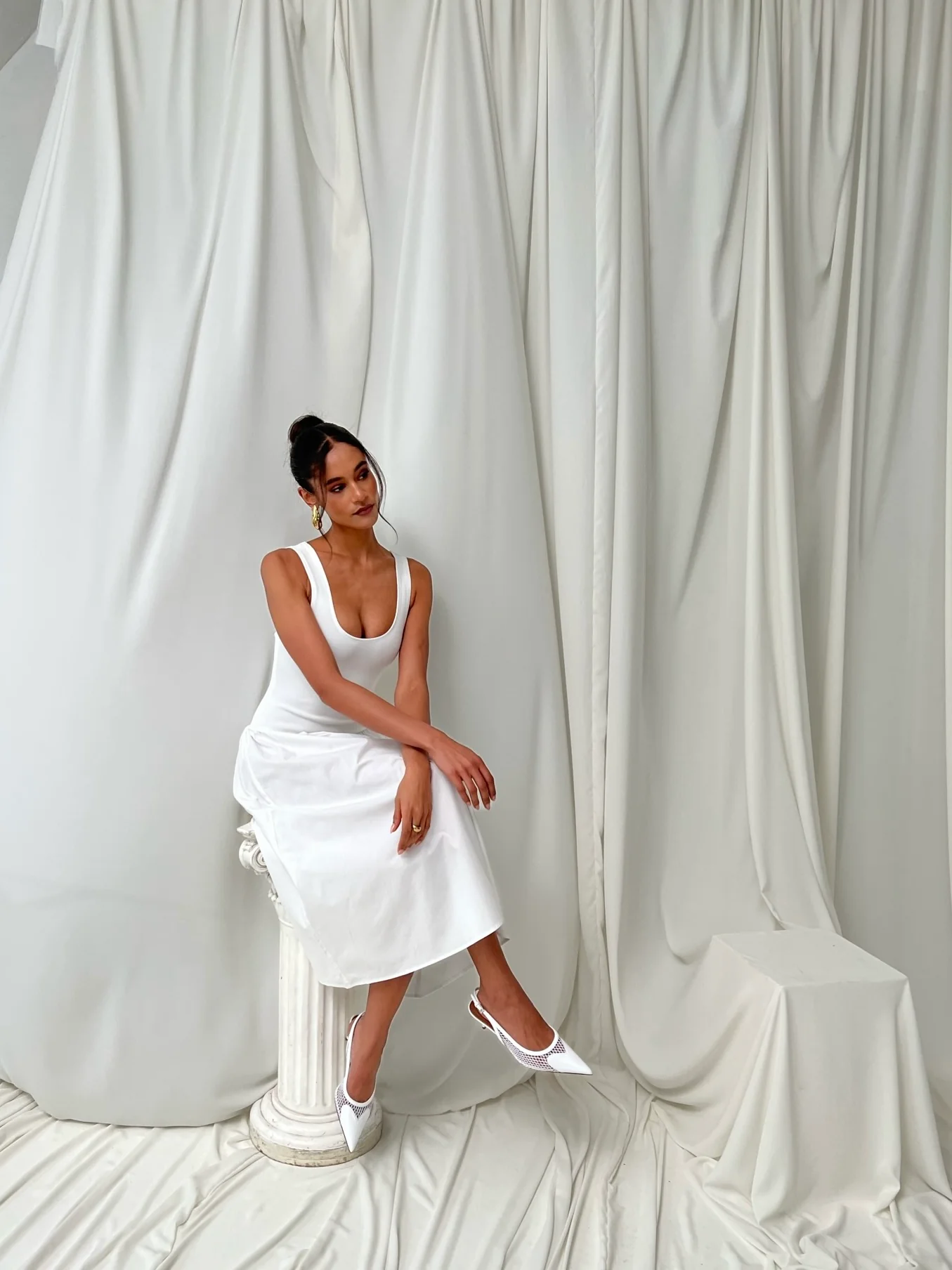 Scoop Tank Midi Dress