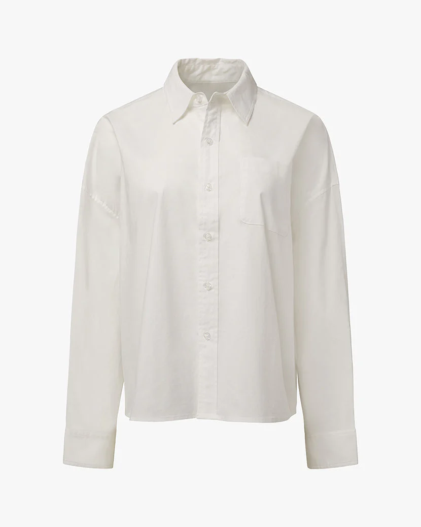 Cropped Button Front Shirt