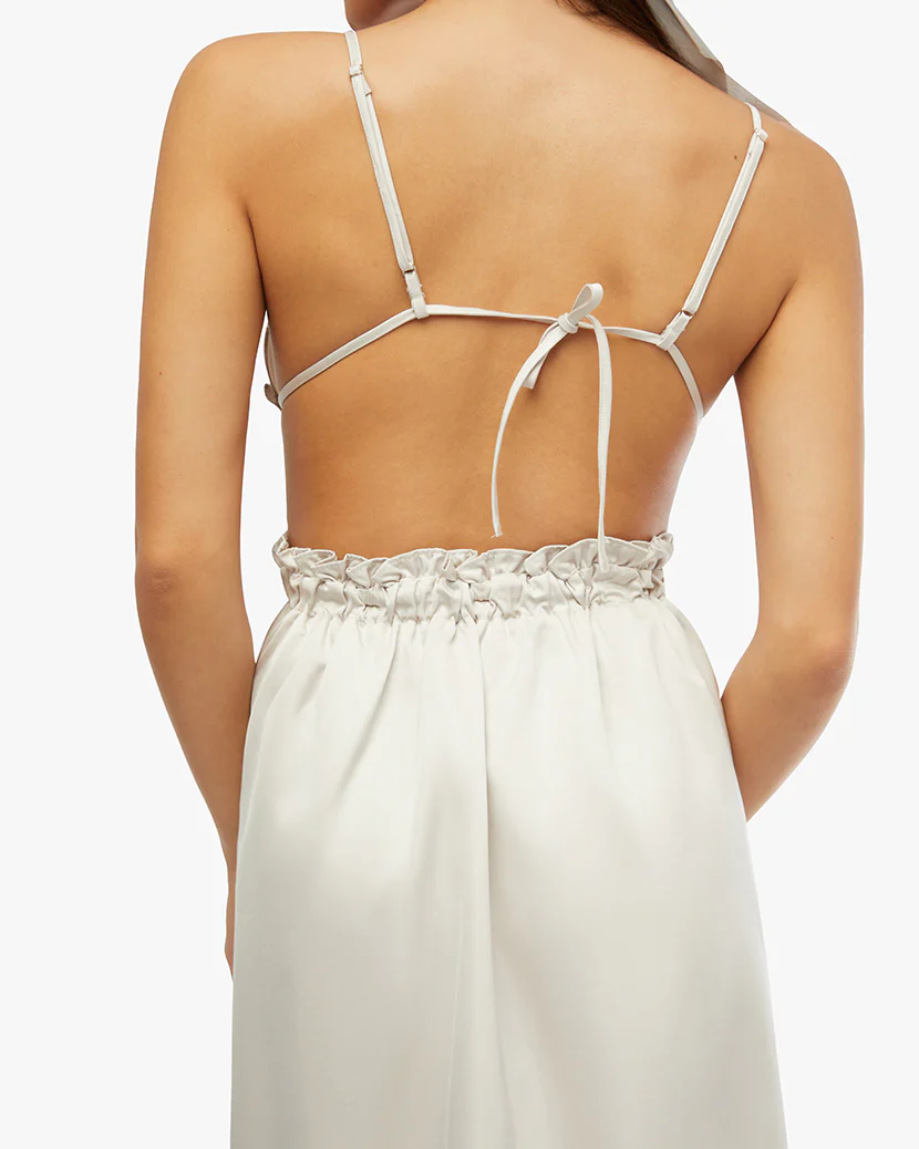 Ruffle Bib Maxi Dress