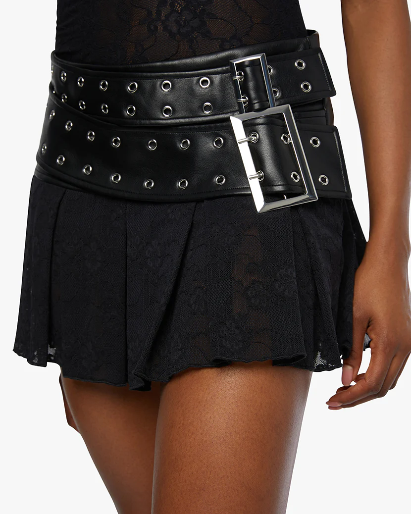 Pleated Micro Mini Skirt