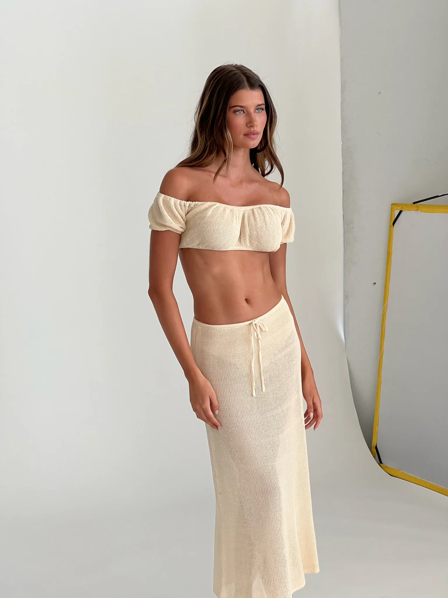 Crochet Low Rise Midi Skirt