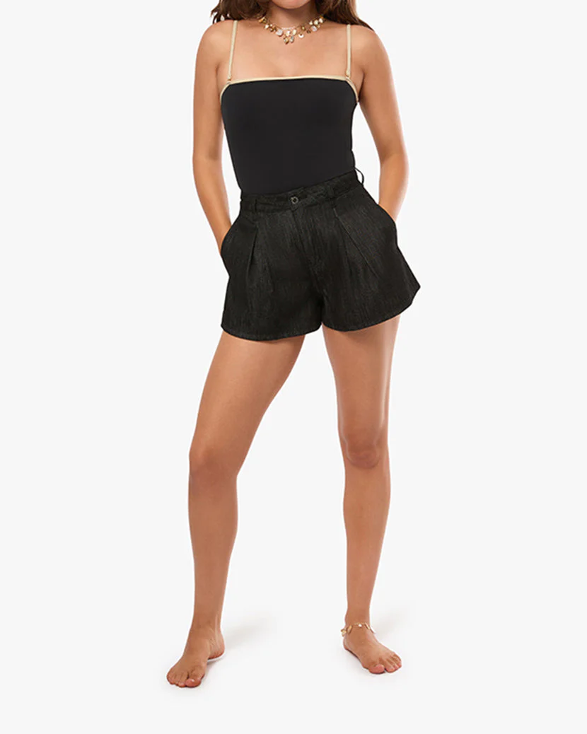 Pleated Wide Leg Short