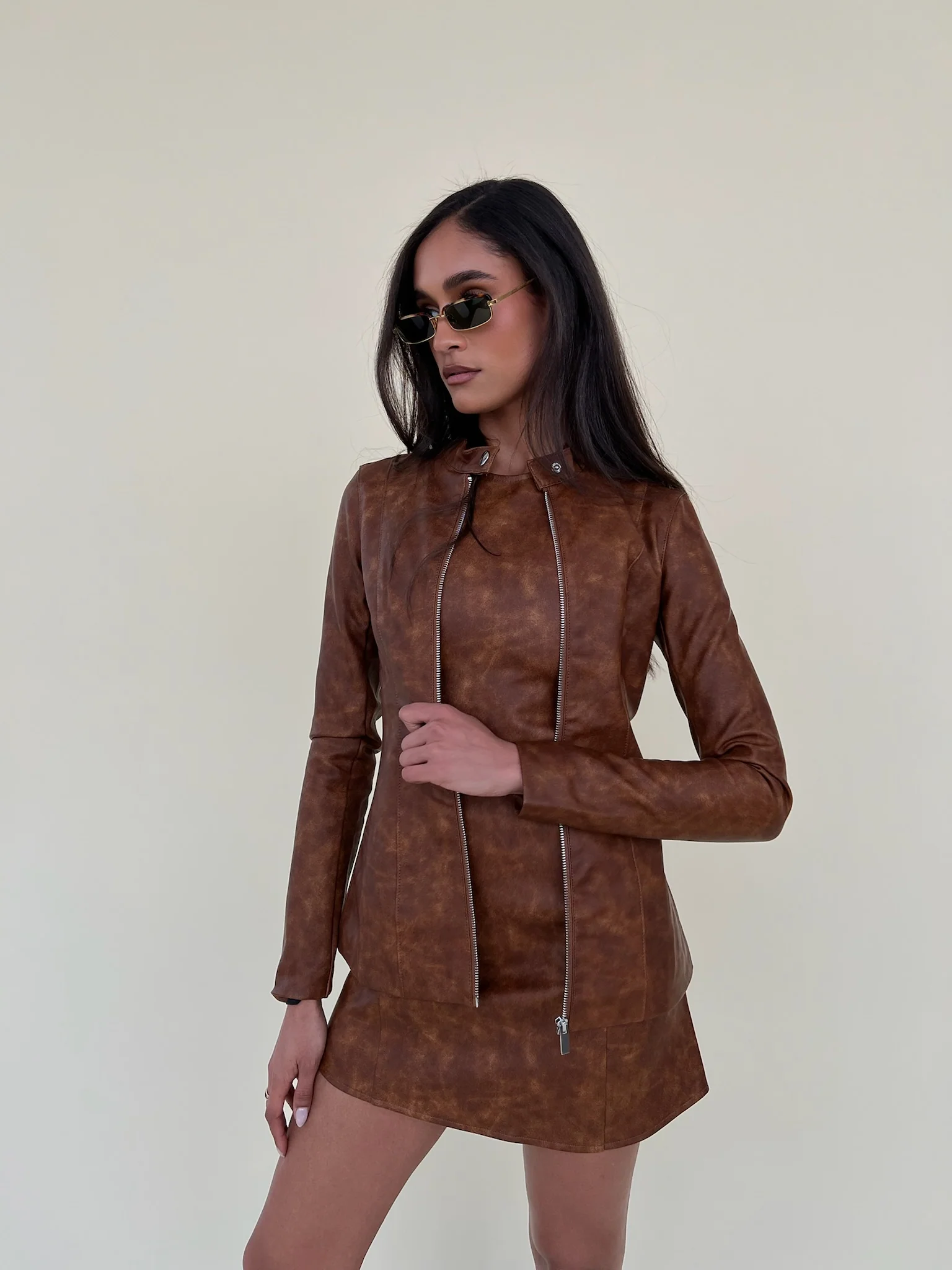 Vegan Leather Moto Jacket