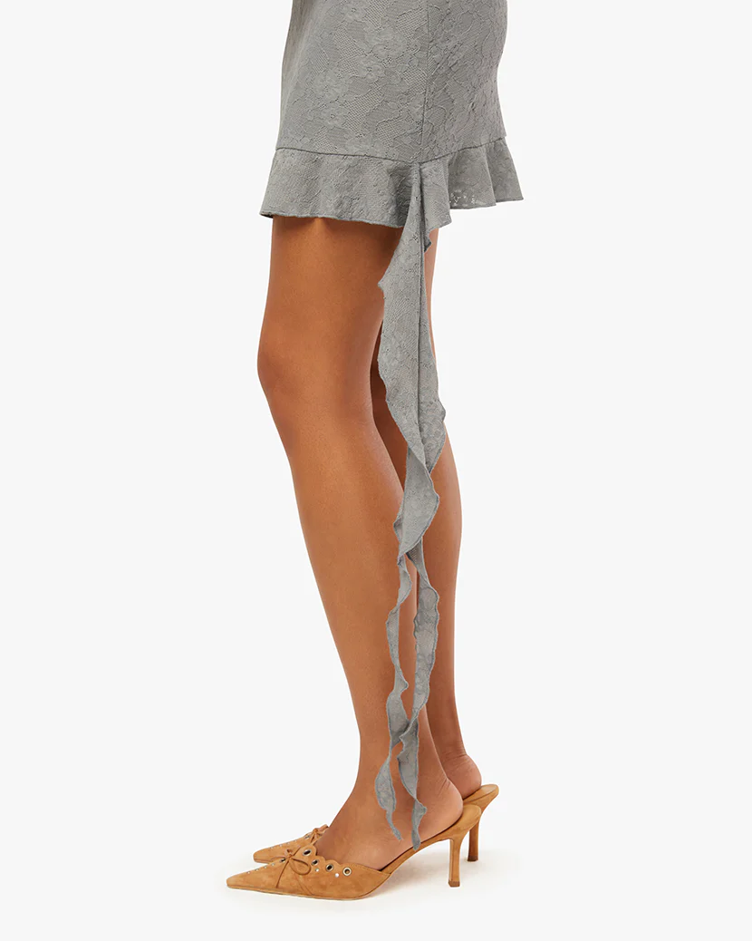 Asymmetrical Lace Mini Dress