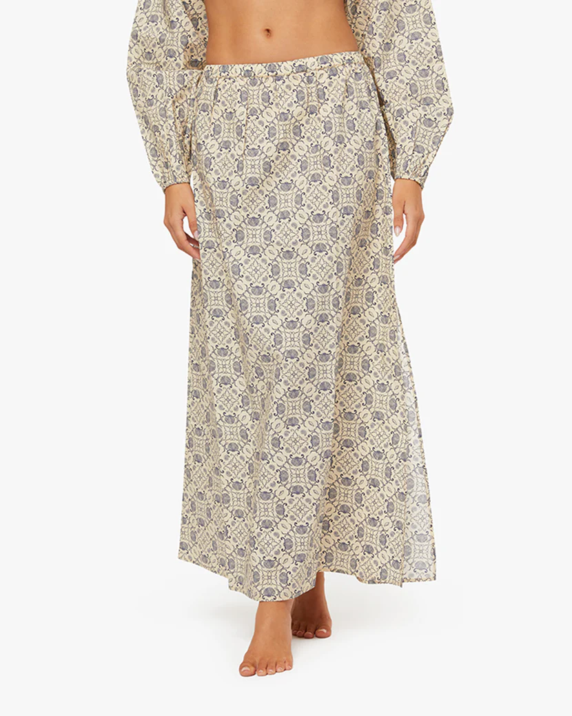 High Rise Bubble Maxi Skirt