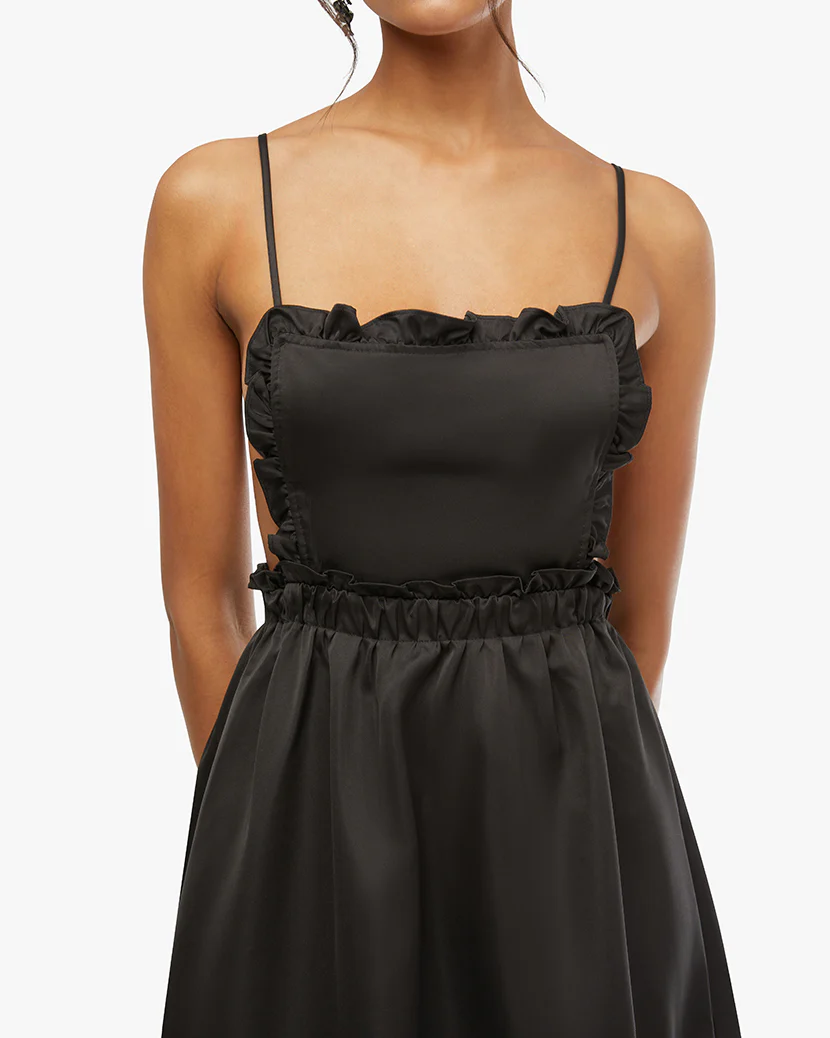 Ruffle Bib Maxi Dress