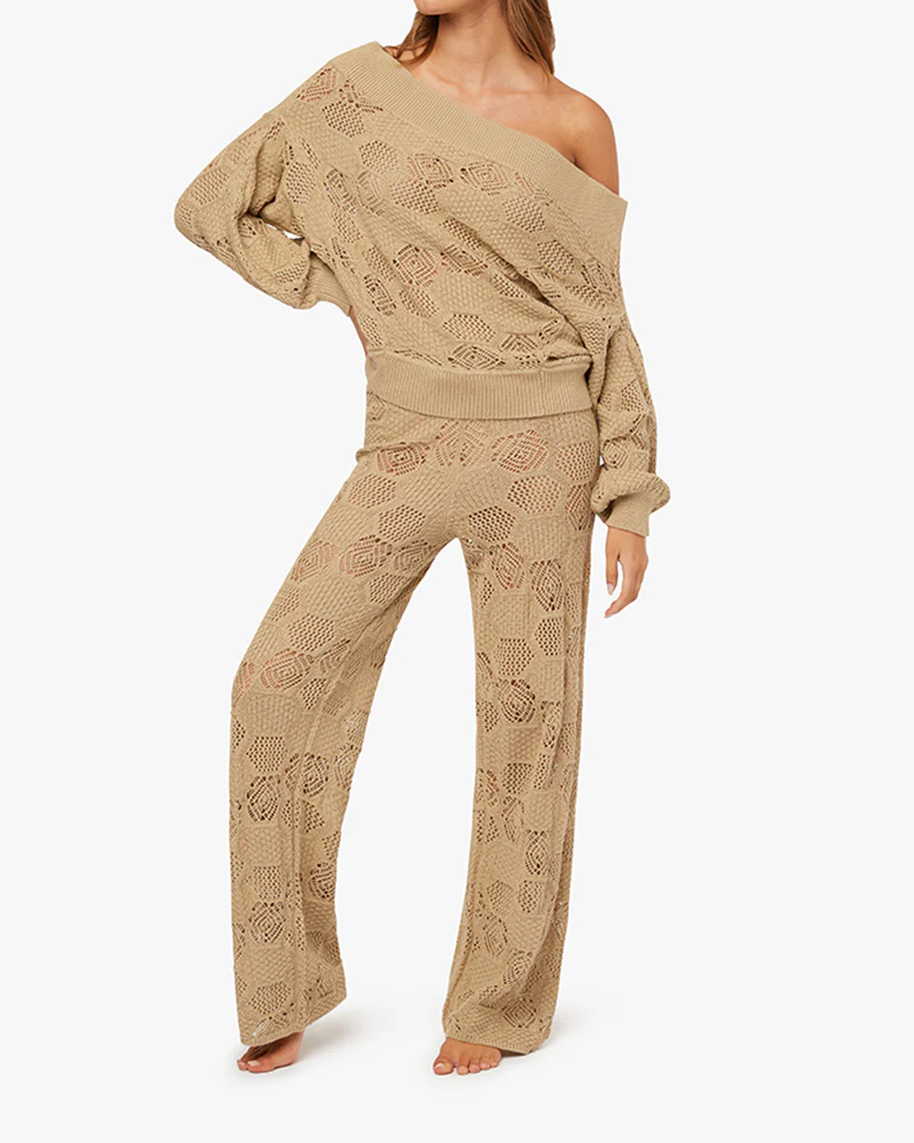 Wide Leg Crochet Pants