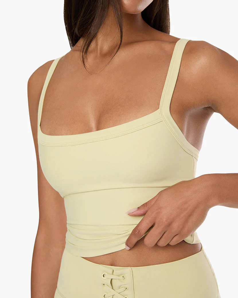 Wide Strap Scoop Tank