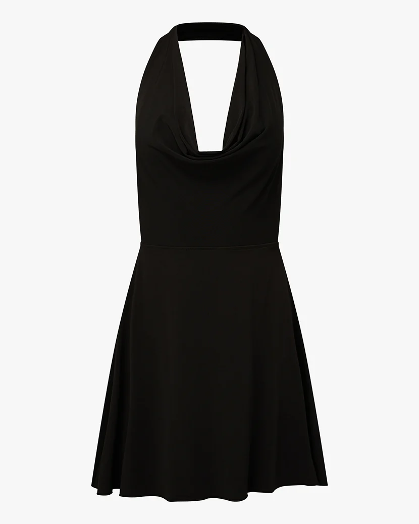 Halter Cowl Mini Dress