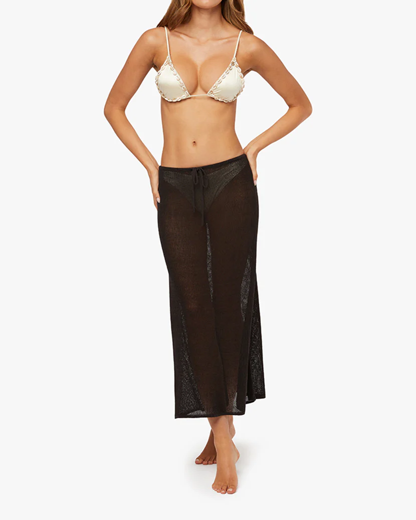 Crochet Low Rise Midi Skirt