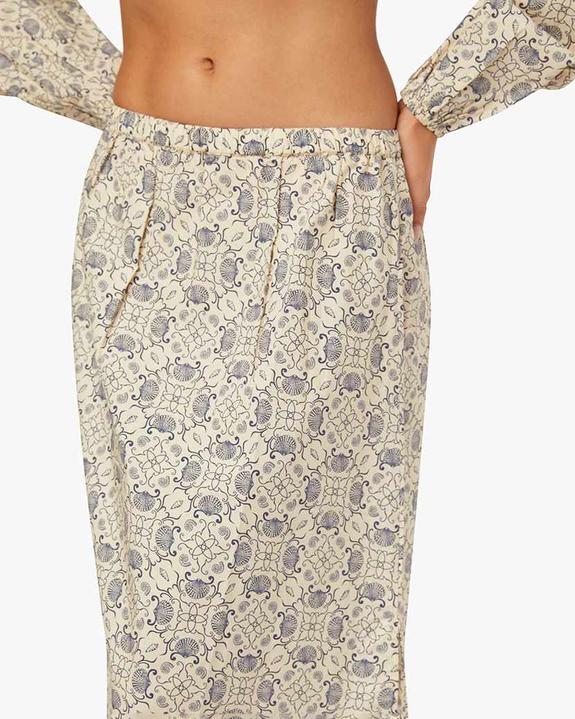 High Rise Bubble Maxi Skirt