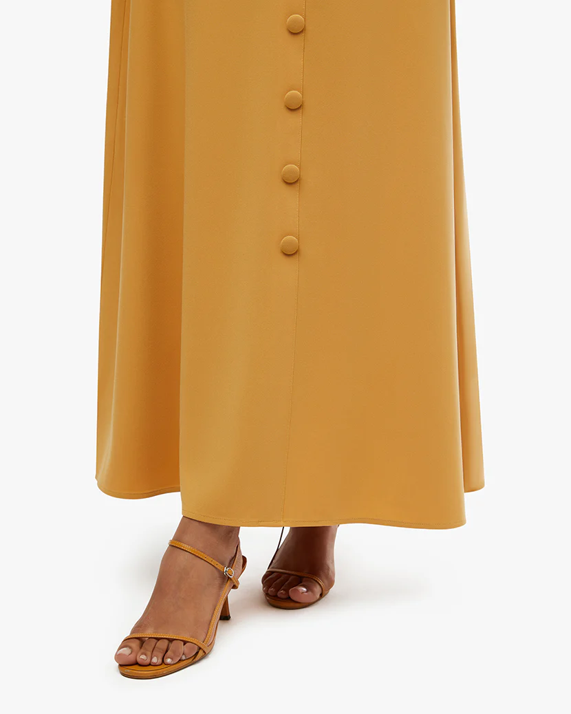 Ruffle Halter Midi Dress