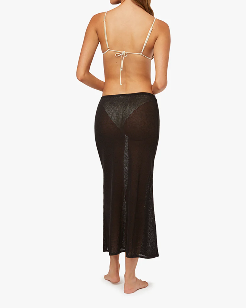 Crochet Low Rise Midi Skirt