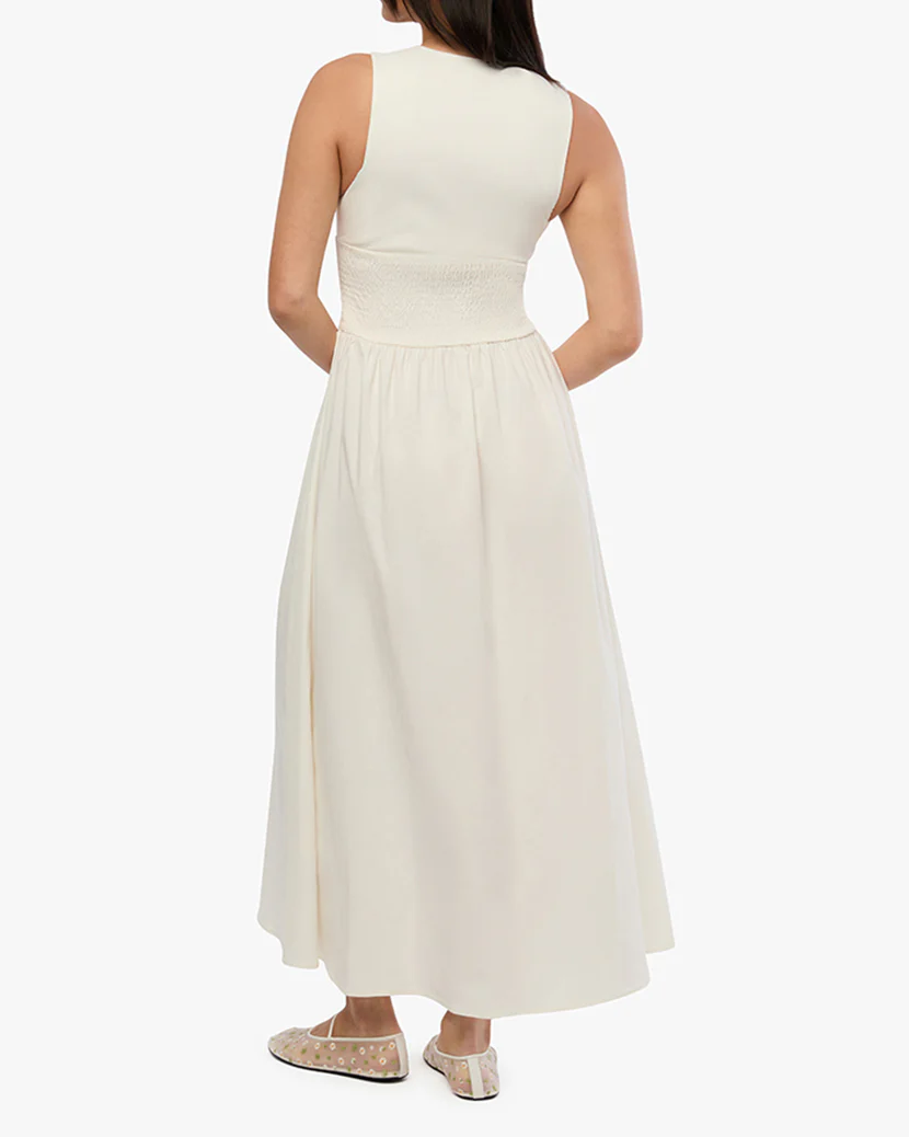 Button Front Scallop Dress