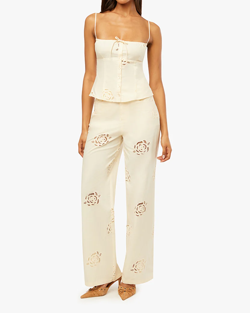 Ruched Cup Button Tank