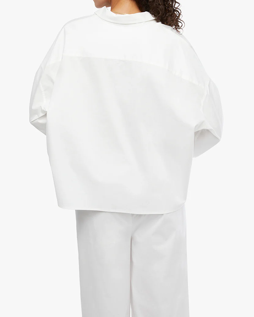 Cropped Button Front Shirt