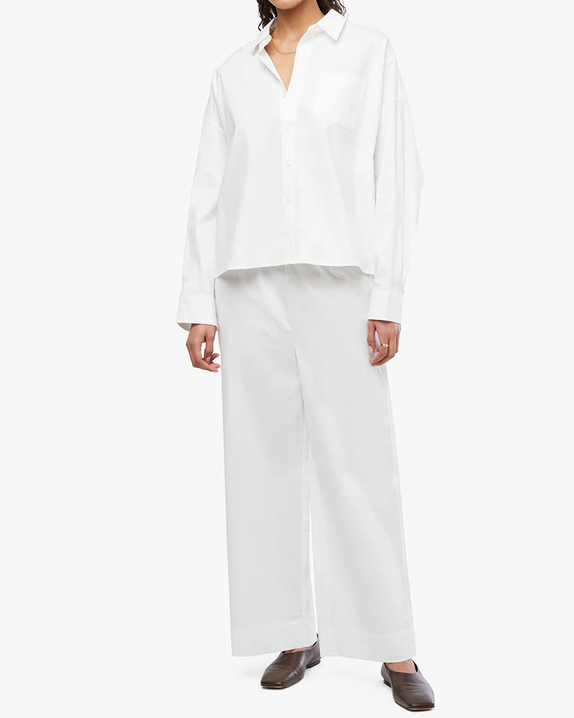 Cropped Button Front Shirt