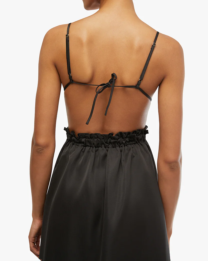 Ruffle Bib Maxi Dress