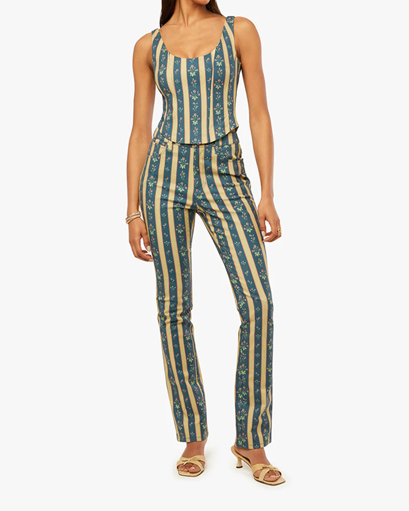 Mid Rise Ankle Flare Pant