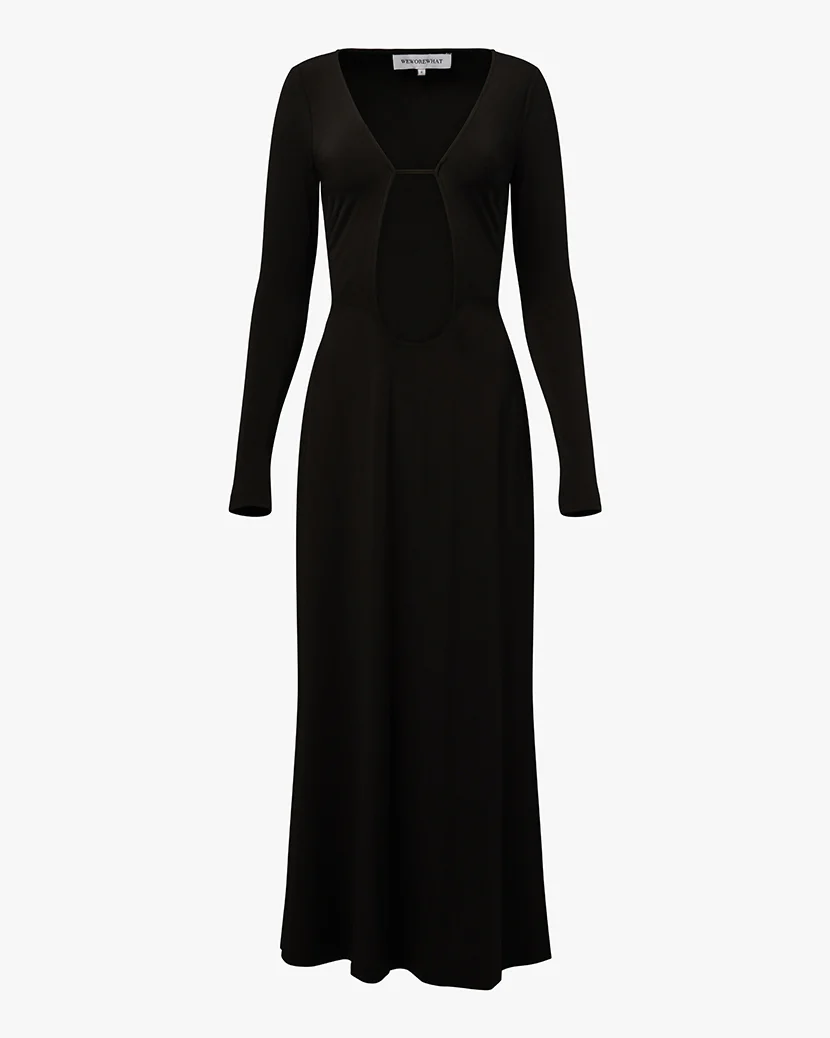 Long Sleeve Cutout Maxi Dress