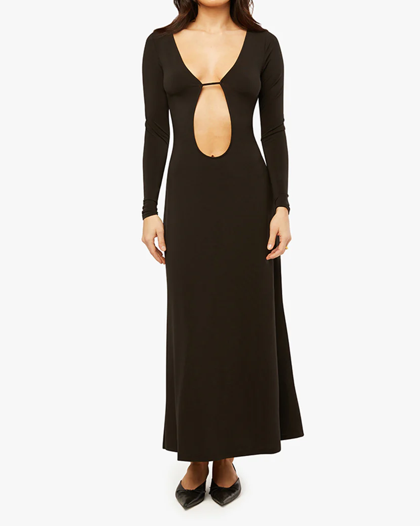 Long Sleeve Cutout Maxi Dress