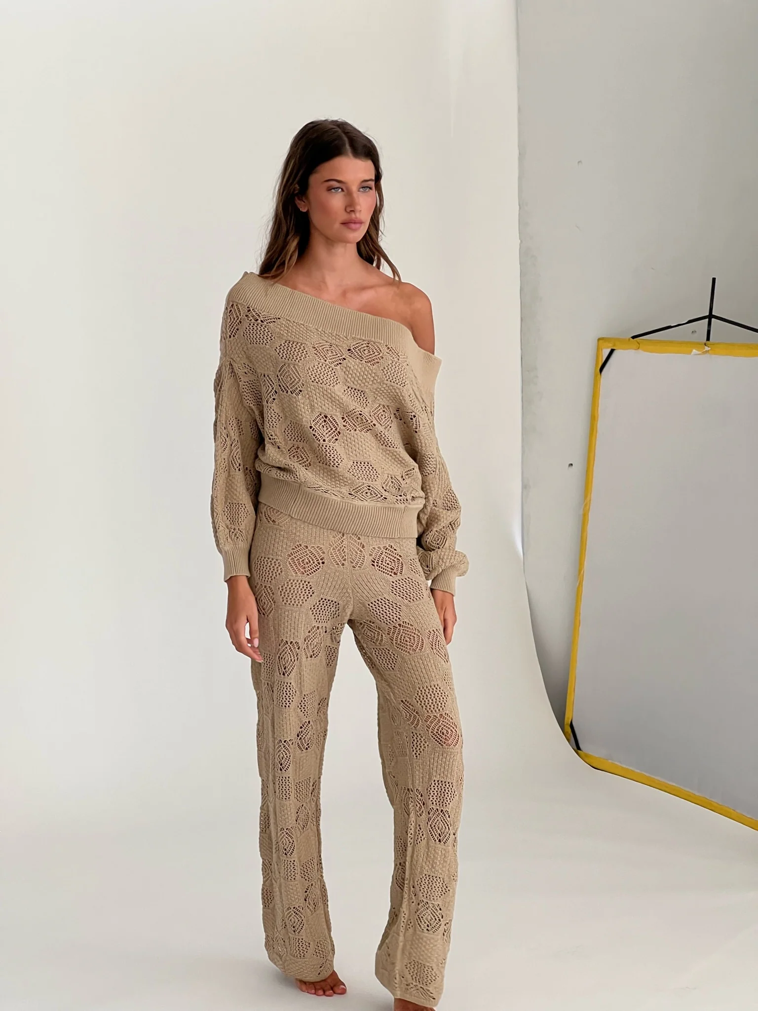 Wide Leg Crochet Pants