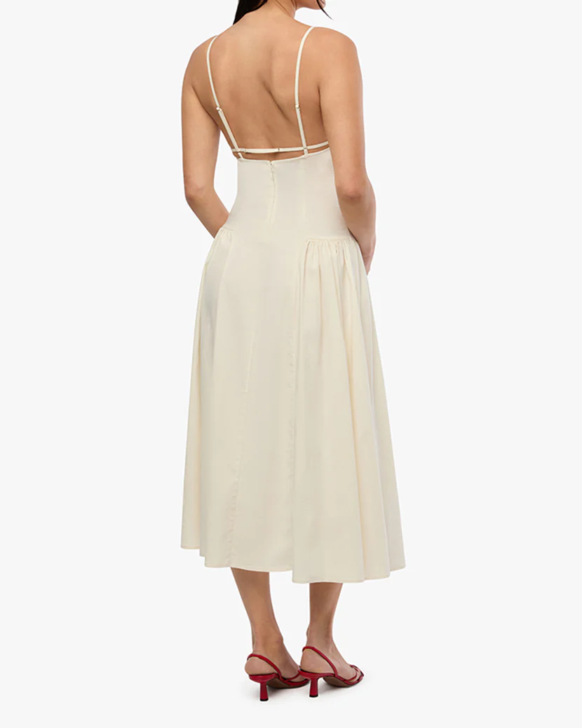 Flare Panel Midi Dress