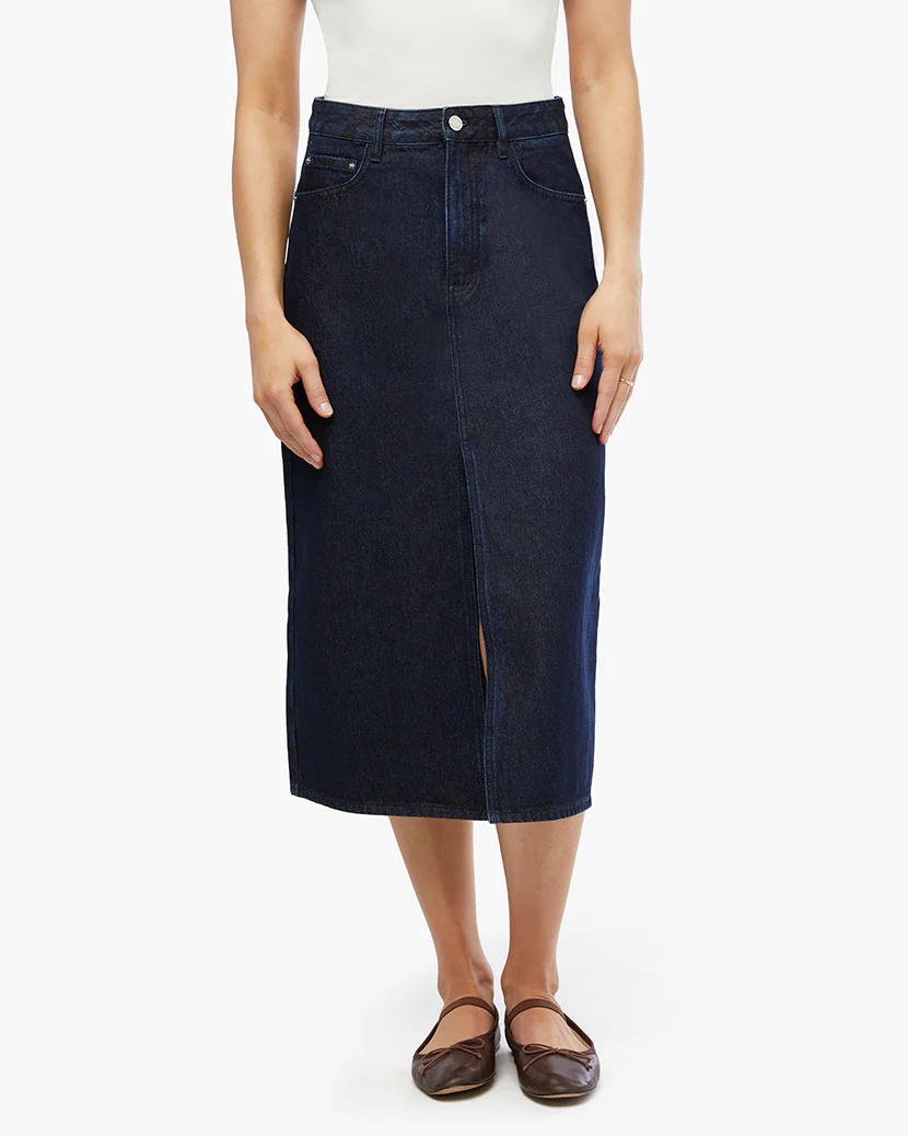 Denim Midi Skirt