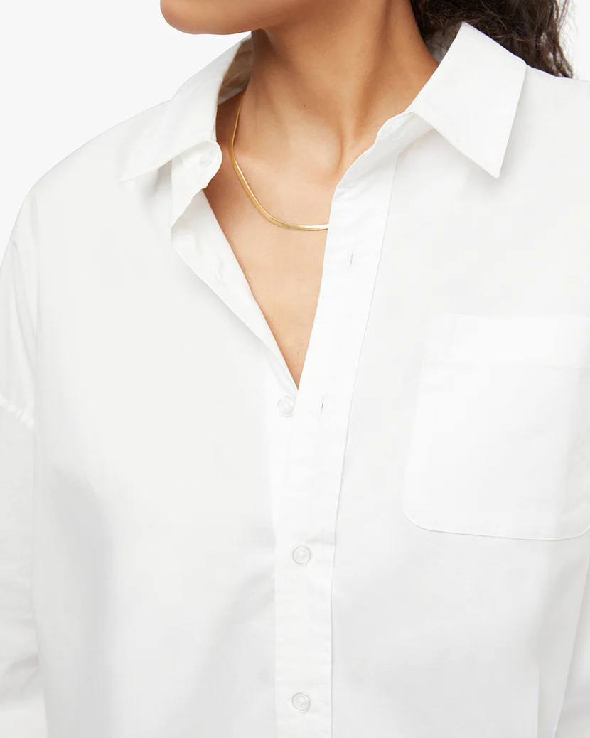 Cropped Button Front Shirt