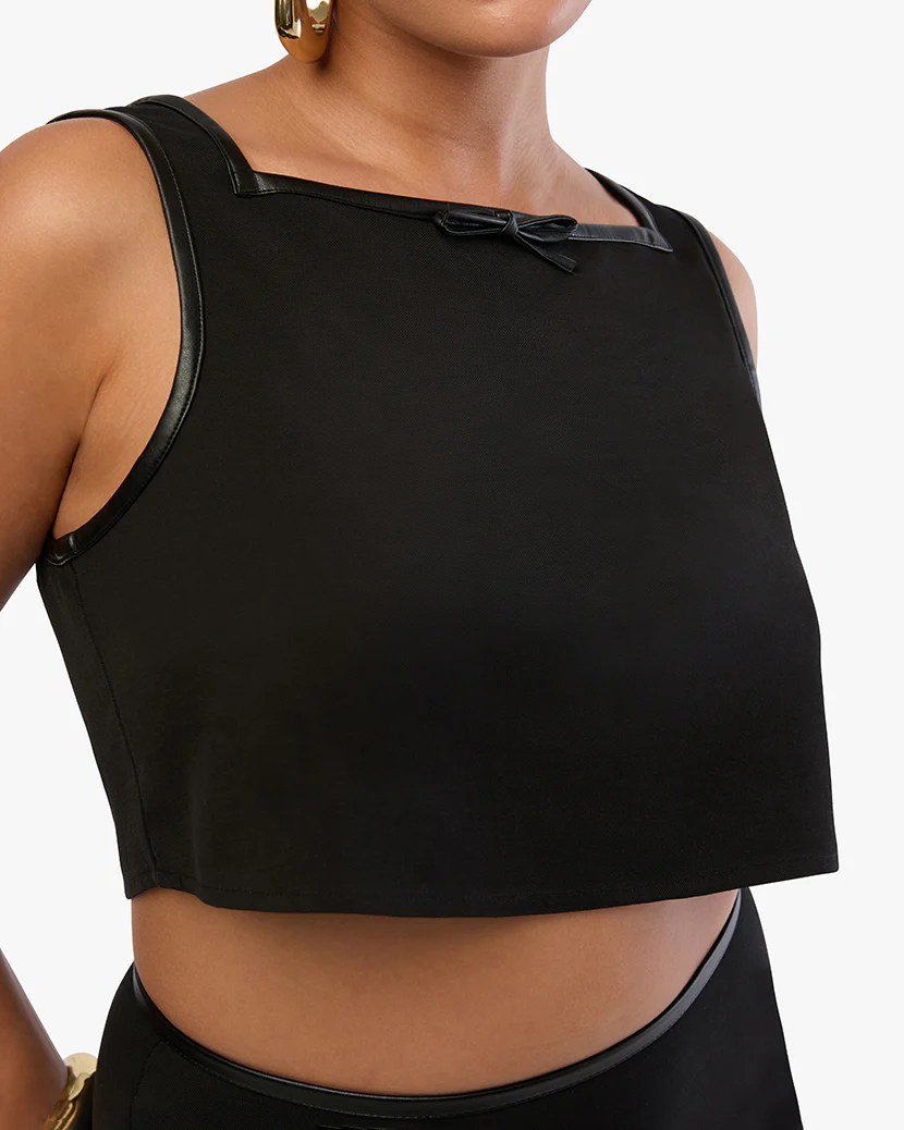 Cropped Square Neck Top