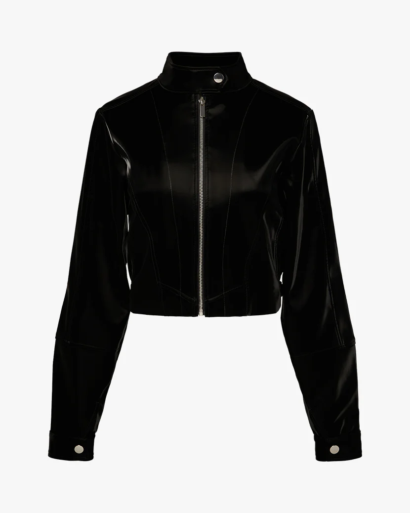 Cropped Moto Jacket