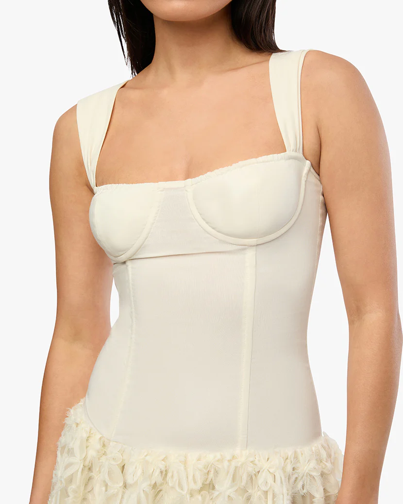 Corset Lace Skirt Midi Dress