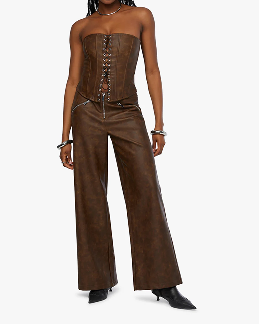 Lace Front Corset Top