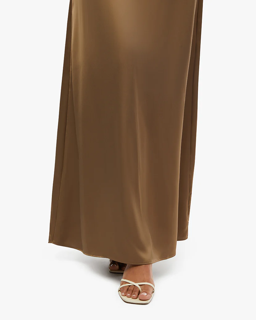 Strapless Corset Peplum Maxi Dress