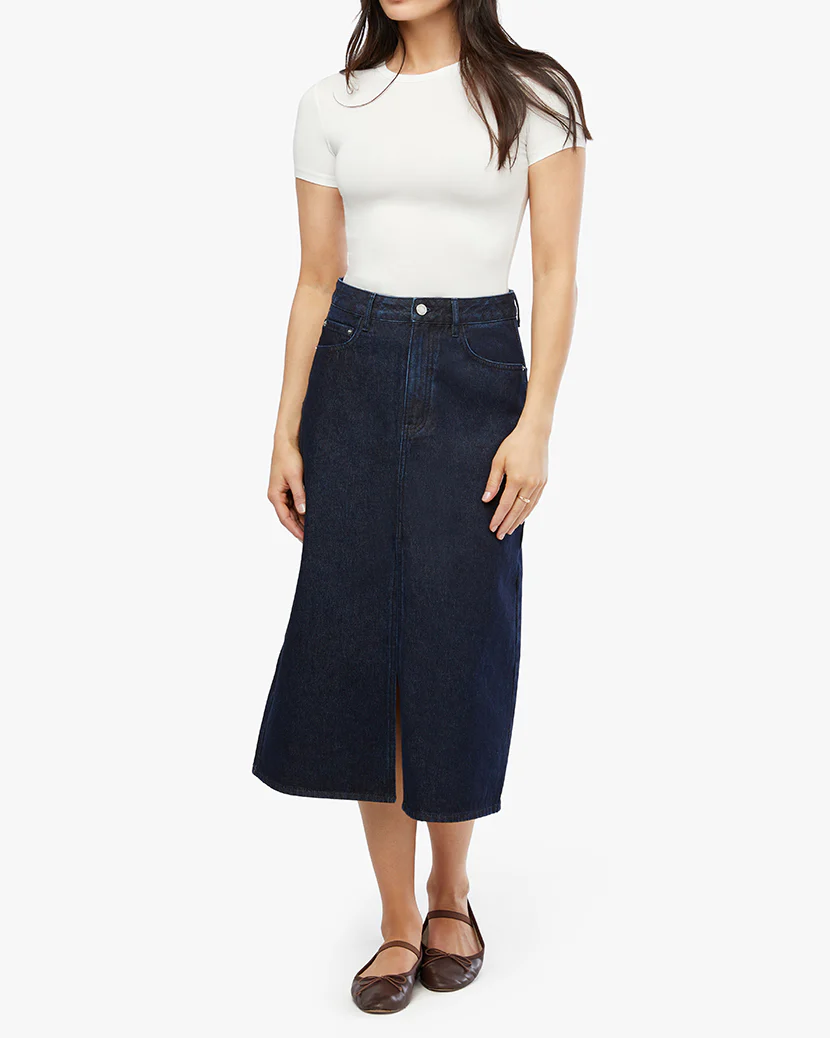 Denim Midi Skirt