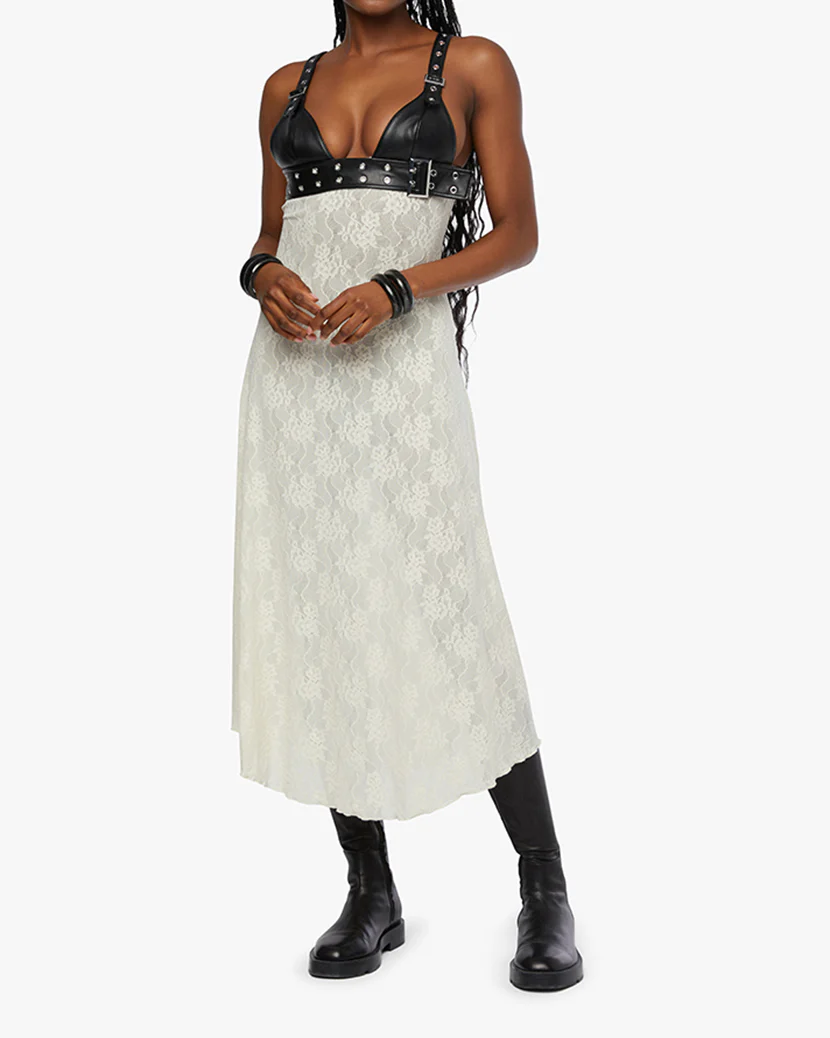 Belt Bodice Midi Dress