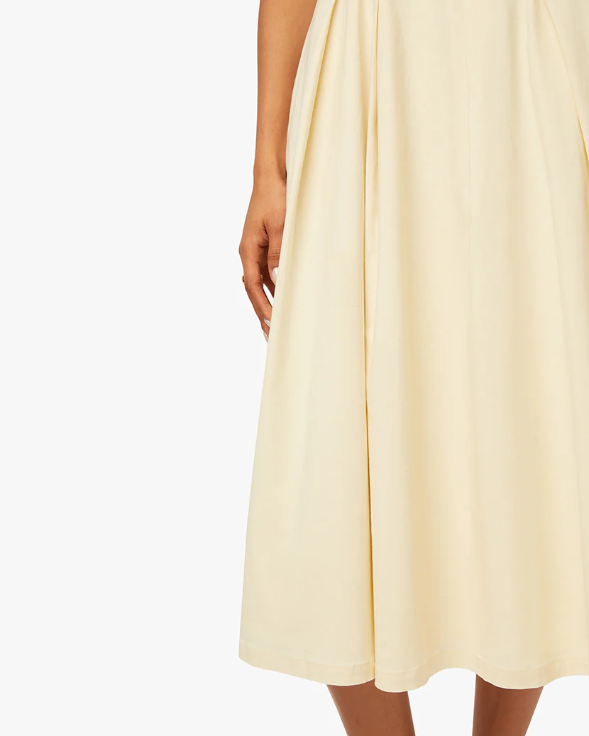 Corset Pleated Midi Dress