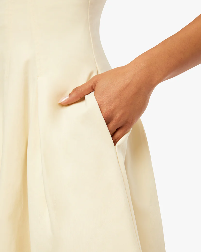 Corset Pleated Midi Dress