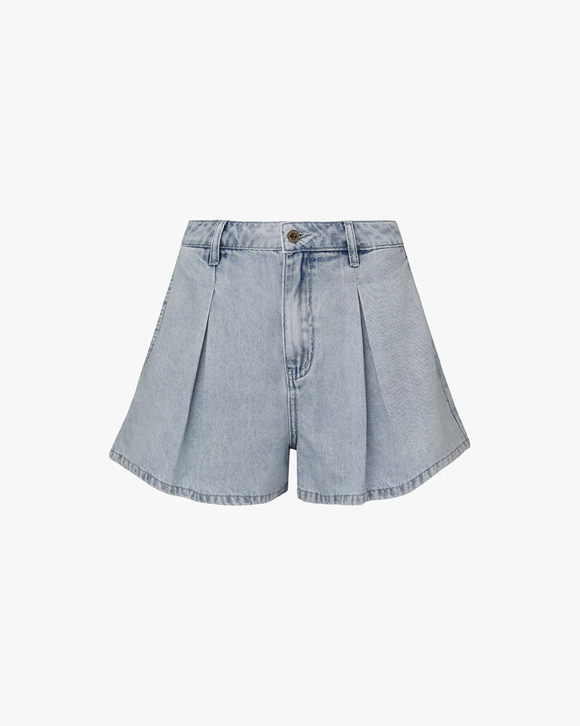 Pleated Wide Leg Short