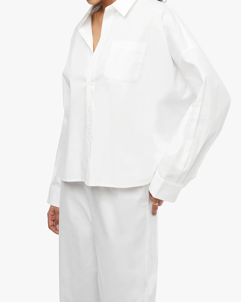 Cropped Button Front Shirt